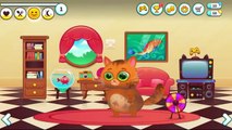 El juego favorito de los niños del gatito de un lindo gatito jugando con mi sello de mascotas virtuales