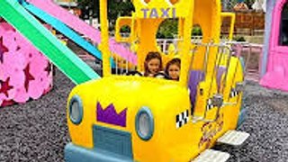 Outdoor Playground Family Fun Play Area and Rides for kids - Nursery Rhymes Song