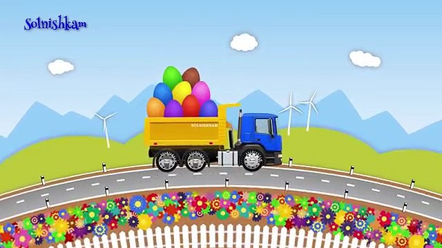Мультики про машинки Учим фрукты Яйца с сюрпризом Грузовичок Trucks Сборник мультфильмов