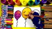 Learn to Color for Kids and Color Many Balloons Coloring Page