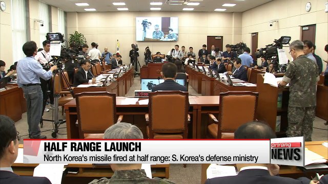 North Korea's missile fired at half range: S. Korea's defense ministry
