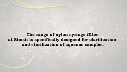 Nylon Syringe Filter - Simsii.net