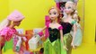 Frozen ❤ Elsa and Anna Dolls Barbie Closet Sit Barbie Clothes Disney Princess PART 1