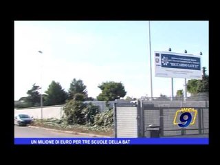 Un milione di euro per tre scuole della BAT