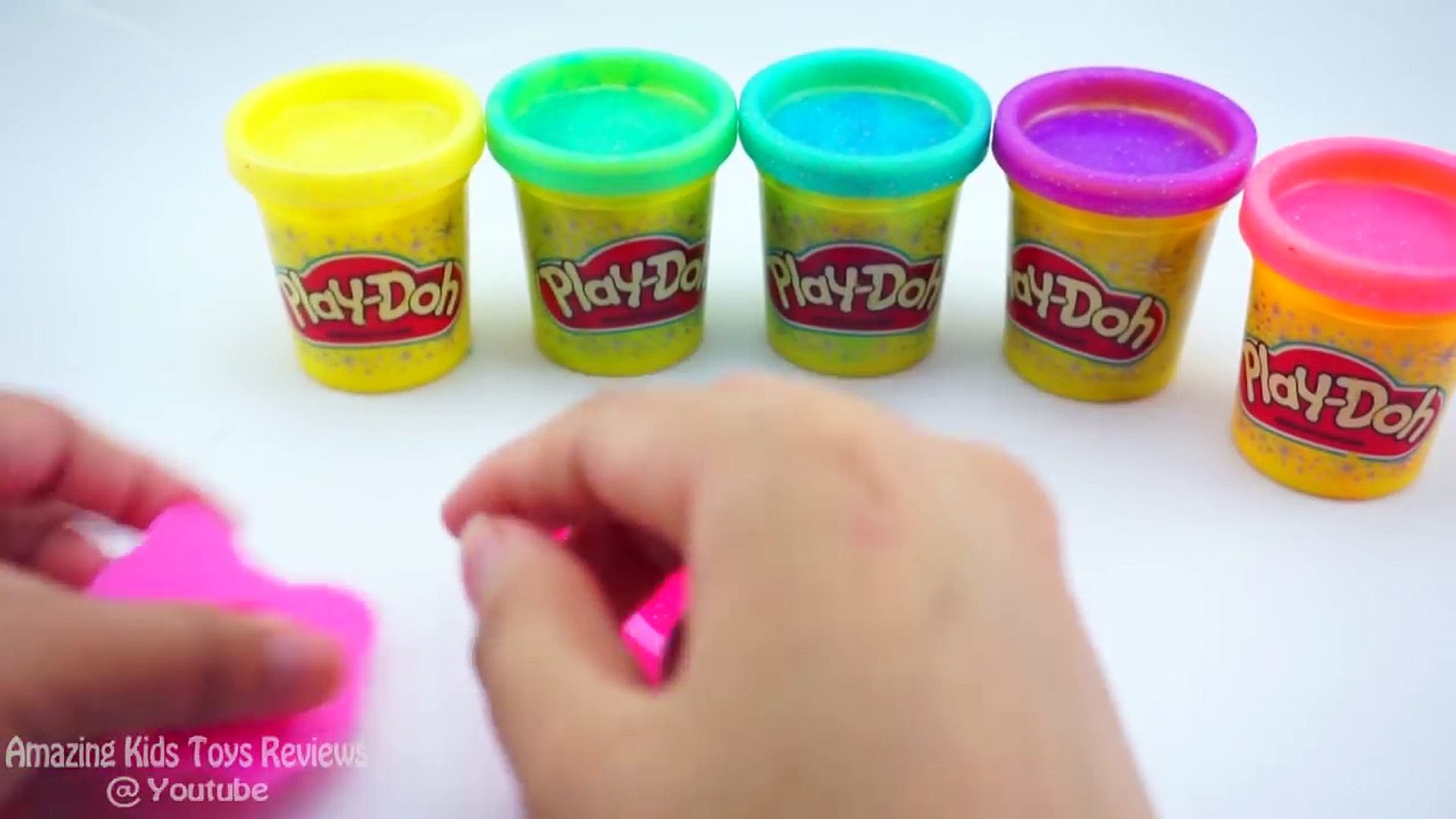 ⁣Learn Colours with Play Doh Sparkle Compound Doreamon Mickey Mouse Molds Fun & Creative fo