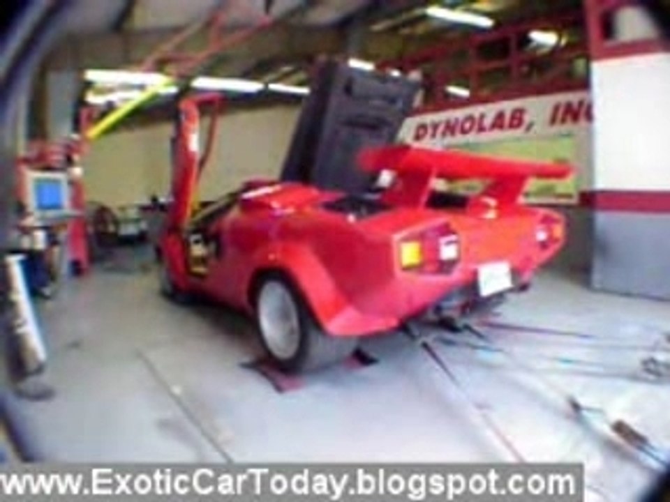 Red Lamborghini Countach Dyno