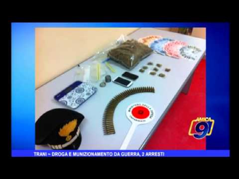 Trani | Droga e munizionamento da guerra, 2 arresti