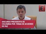 Discurso de Juan Manuel Santos tras firma del acuerdo de paz con las FARC