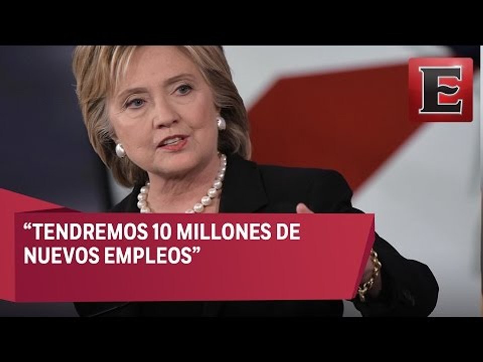 Hillary Clinton asegura que generará 10 millones de empleos / Debate Hillary Clinton y Donald Trump