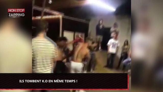 Deux jeunes boxeurs tombent K.O en même temps ! (vidéo)