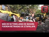 Retiran más de 58 toneladas de basura en la delegación Iztapalapa