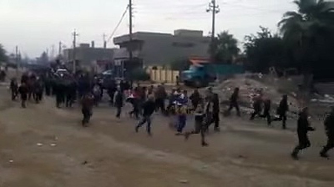 ذهاب شباب الانبار الى ساحات الاعتصام بعد تكبير الجوامع