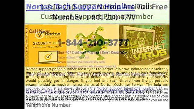 Norton @1-844-210-3777 Technical Support Phone Number