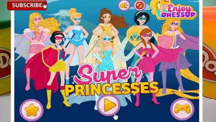 Дисней принцесс как супергерои Эльза Анна Рапунцель жасмин платье вверх Игры для дитя