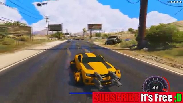 OPTIMUS PRIME VS BUMBLEBEE - GTA 5 TRANSFORMERS MOD !!!