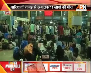 Due to heavy rainfall in Mumbai , 11 people died