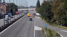 Aaint Ghislain autoroute fermée suite à un accident mortel.Vidéo Eric Ghislain