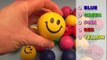 Apprendre couleurs avec énorme visage spongieux des balles amusement apprentissage concours