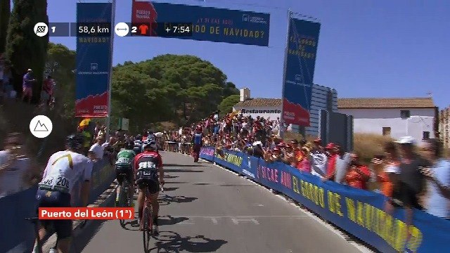 La fuga pasa el Puerto del León / The breakaway at the top of the Puerto del León - Etapa 12 / Stage 12 - La Vuelta 2017