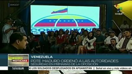 Maduro ordena resguardar las elecciones primarias de la oposición