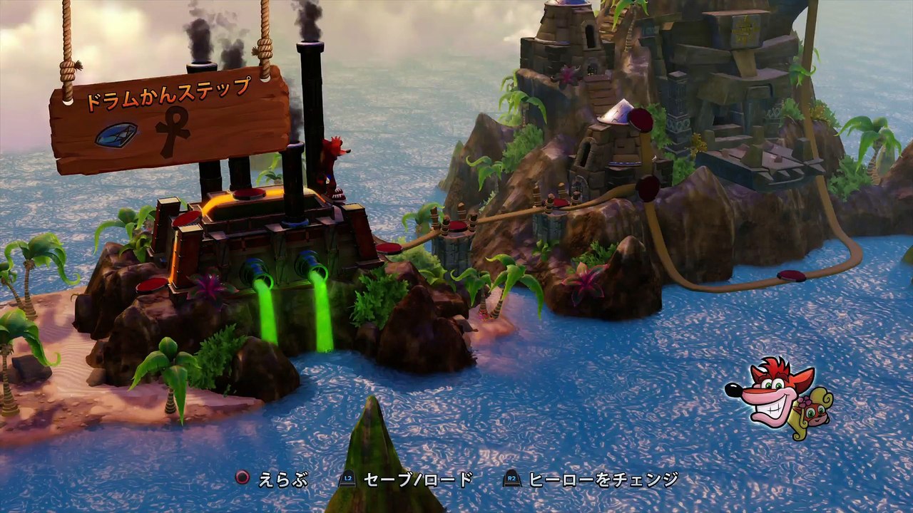 ＃21 [PS4]クラッシュバンディクー(Crash Bandicoot)  ドラムかんステップ