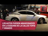 Hallan armas largas en vehículos de lujo en la Venustiano Carranza