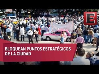 Colapsa Bucareli por marcha de transportistas
