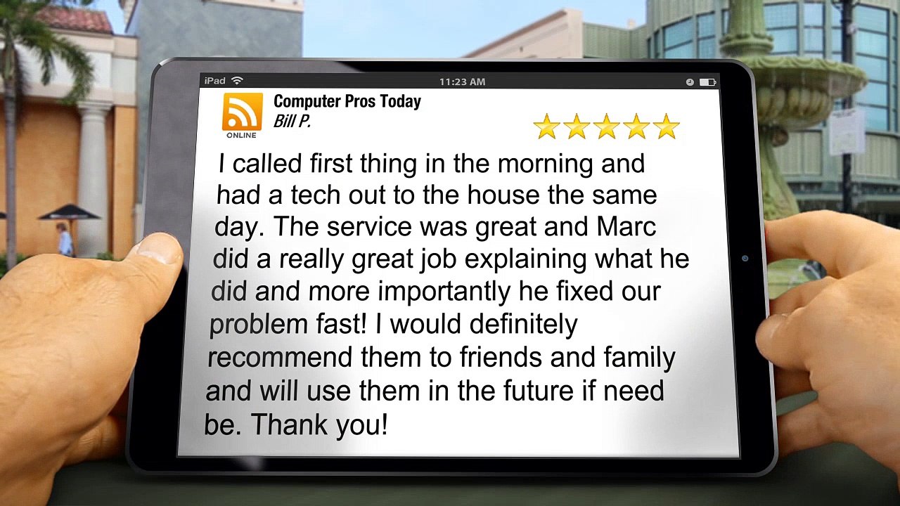 Computer Repair Review, Computer Pros Today Spotsylvania, Five Star Review, Virus & Malware removal