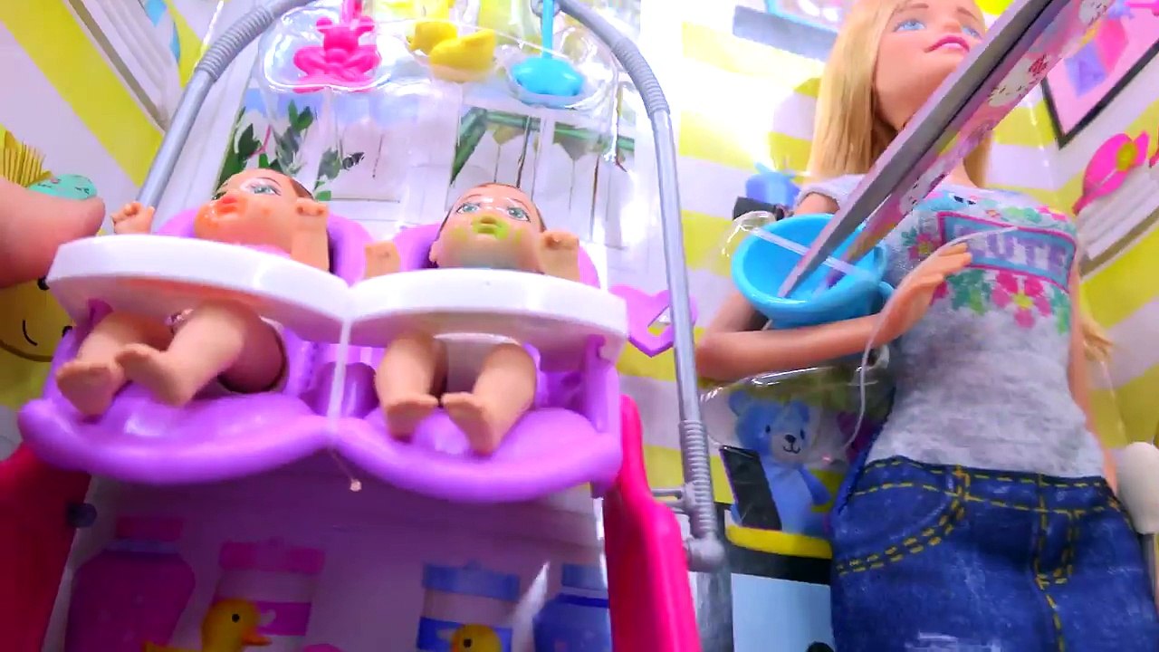 Peppa Mint Shopkins Shoppies Doll Babysits 3 Baby with Color Change Diapers - Cookieswirlc