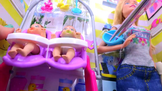 Peppa Mint Shopkins Shoppies Doll Babysits 3 Baby with Color Change Diapers - Cookieswirlc
