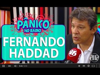 Carioca discute com Fernando Haddad, prefeito de São Paulo, durante o programa | Pânico