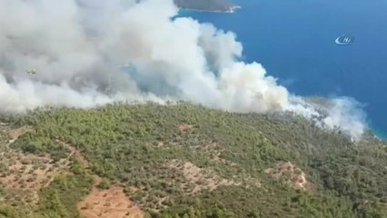 Muğla'da Orman Yangını...yangın Havadan Görüntülendi
