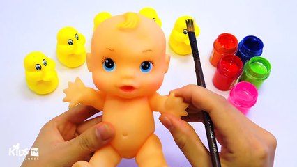 Learn Colors Body Paint Finger Family Song Nursery Rhymes Learning Video Compilation EggVi