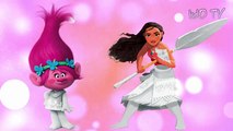 Disney Princess of Pacific MOANA | Dreamworks TROLLS | Shopkins Coloring Book Page Fun Art