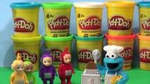 Play Doh Teletubbies and The Cookie Monster Chef , he makes a Magical Play Doh Tubby Toast