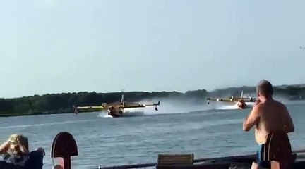 Collision entre un Canadair et une péniche (Vallabrègues)