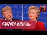 Rumbo al tercer debate presidencial entre Hillary Clinton y Donald Trump