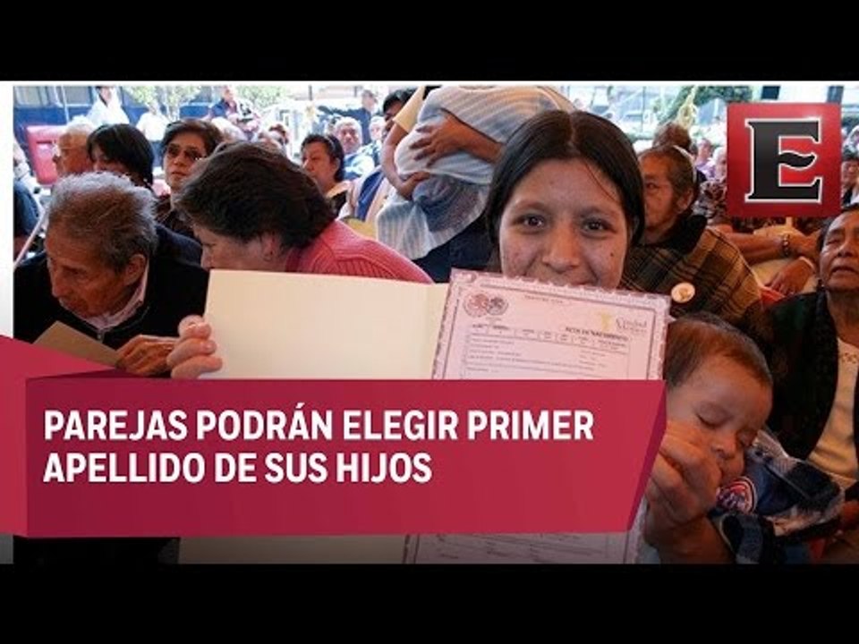 Padres podrán elegir orden de los apellidos de sus hijos