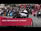 Catrinas se apoderan de Paseo de la Reforma
