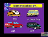 Autobus voiture pour enfants cours avion vocabulaire Esl transport esl taxi esl