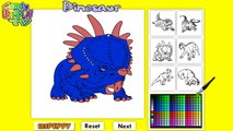 Y para colorear dinosaurios Sorteo para Niños páginas arco iris televisión Triceratops color |