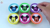 Play Doh LEARN COLORS with Mickey Mouse, Minnie Mouse, Daisy Duck, Donald Duck, Goofy and