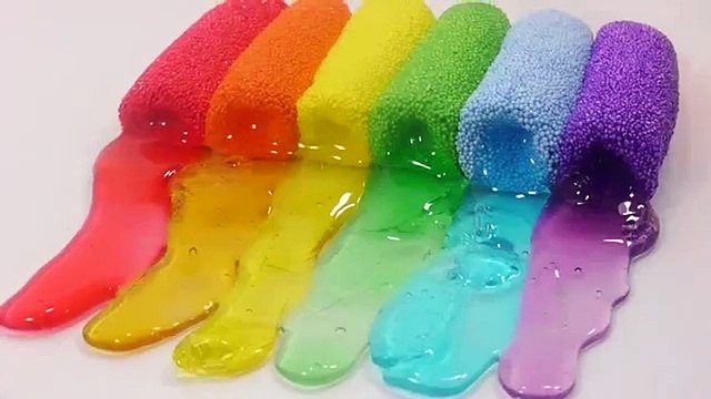 Arcilla colores Bricolaje espuma resplandecer cómo Aprender chupete hacer arco iris Limo para IC