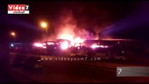 حريق هائل فى مصنع مناديل بالمنطقة الصناعية بأكتوبر