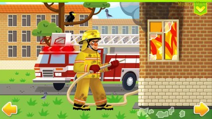 Constructeur dessin animé docteur éducatif sapeur pompier Apprendre mécanicien professions La police pour