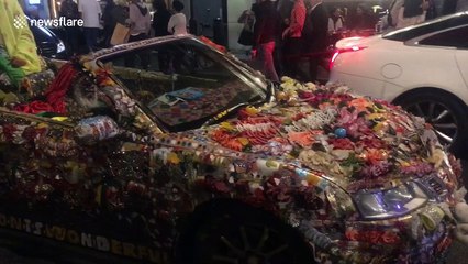 'Outrageously' decorated car spotted in London