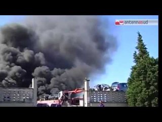 TG 01.07.14 Incendio alla zona industriale di Brindisi, ferito un operaio.