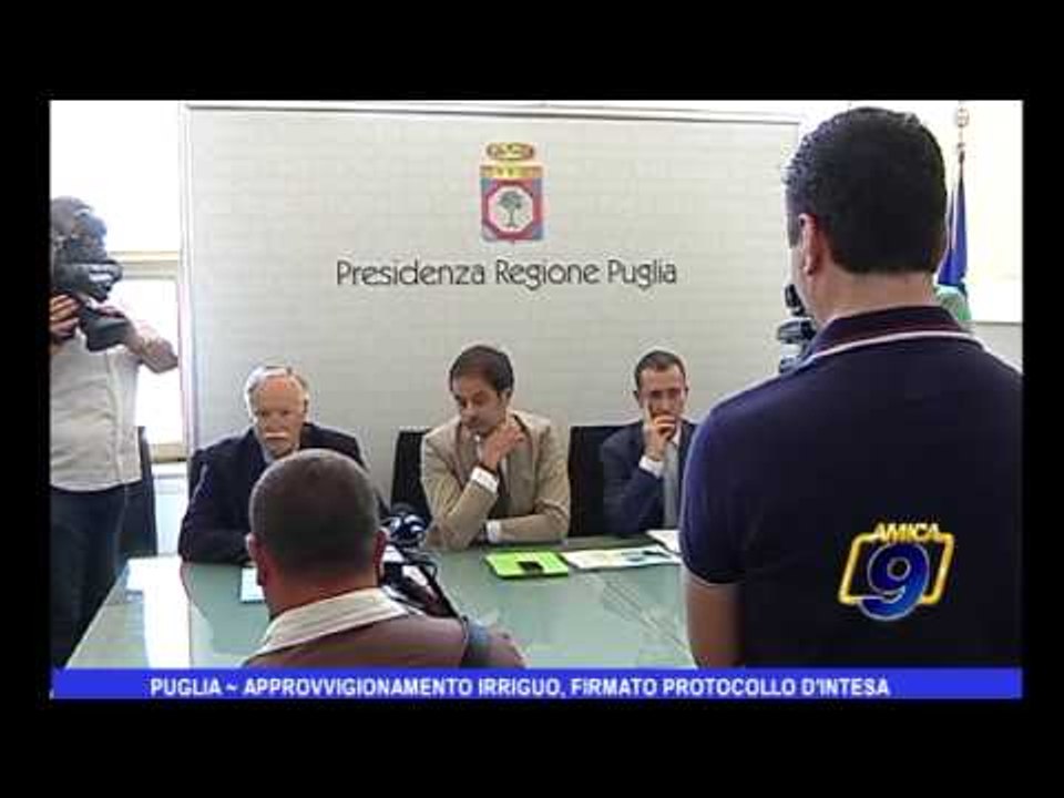 Puglia | Approvvigionamento irriguo, firmato protocollo d'intesa