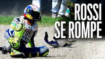Vídeo: Valentino Rossi se lesiona y se fractura la tibia y el peroné