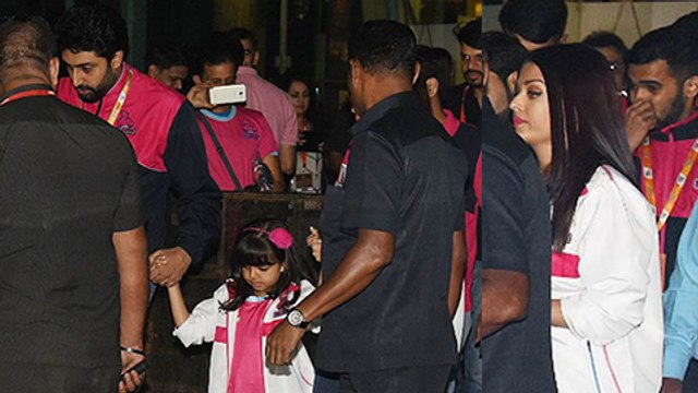 Aaradhya Joins Abhishek And Aishwarya Rai Bachchan At The Pro Kabaddi League's Match